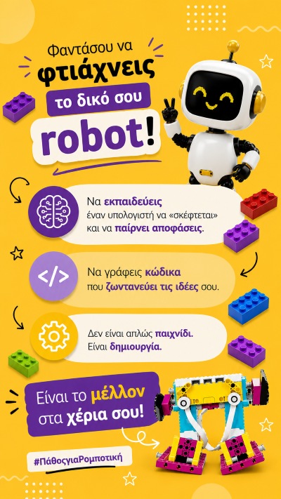 Φαντάσου να φτιάχνεις το δικό σου robot ρομποτική για παιδιά